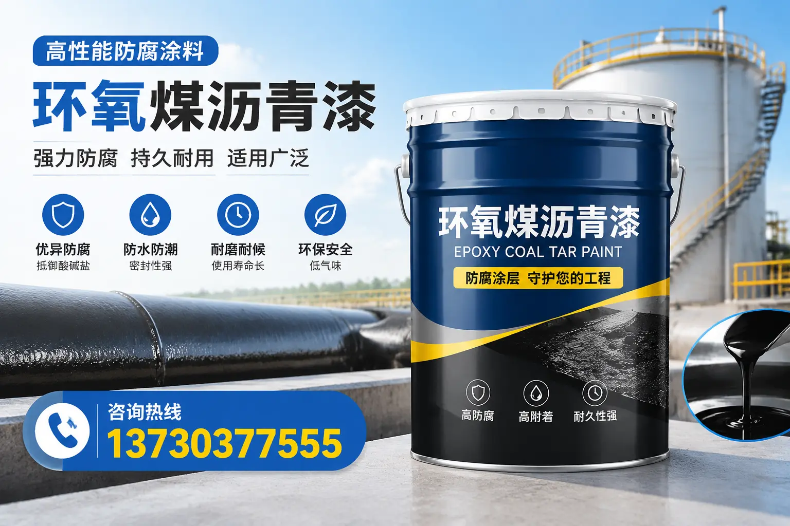 环氧煤沥青漆的耐久性分析，适合泊头的使用场景